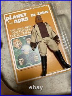 1967 Mego PLANET OF THE APES Action Figure DR. ZAIUS Open W Repro Card IN CASE