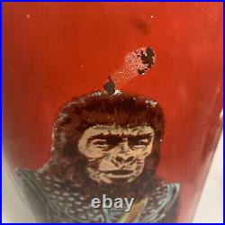 1967 Vintage Planet Of The Apes Cheinco Trash Can Waste Basket Metal RARE