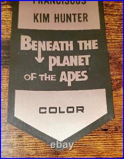 1968 PLANET OF THE APES Lot Of 3 BENEATH & CONQUEST COMING SOON USHER BADGES