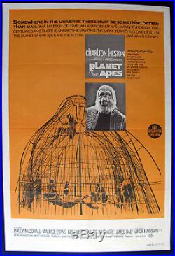 1968 Planet of the Apes Australian One Sheet Movie Poster