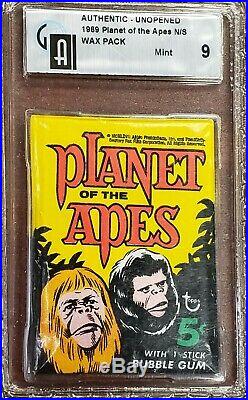 1969 Planet of the Apes Wax Pack Unopened GAI Certified Mint 9