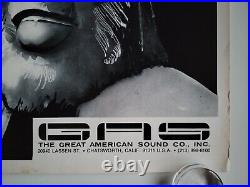 1970's G. A. S. Planet Of The Apes Ampzilla Poster 24x20 Power Amplifier Amp Hifi