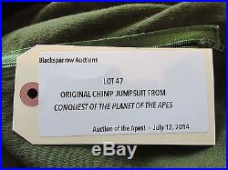 1972 Planet Of The Apes Chimpanzee Jumsuit From Conquest Of The Planet Of T +coa