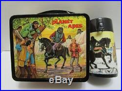 1974 Aladdin Industries Planet Of The Apes Metal Lunchbox & Thermos Nice