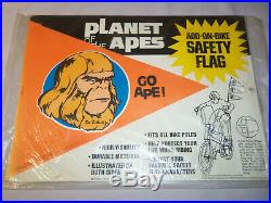 1974 Lot Set 4 PLANET OF THE APES Add-On-Bike SAFETY FLAG UNUSED