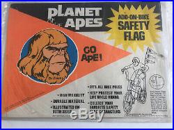 1974 Lot Set 4 Planet of the Apes Add-On-Bike Safety flag-unused sealed in pkg