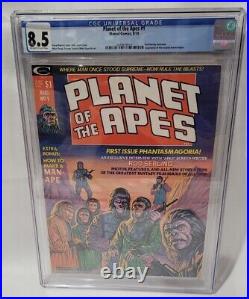 1974 Marvel Comics Planet of the Apes Magazine #1 CGC 8.5 VF+ RARE (AUC9)