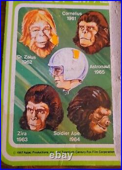 1974 PLANET OF THE APES Original MEGO SET OF (4) FIGURE DISPLAY CARDS