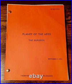 1974 PLANET OF THE APES Roddy McDowall Orig TV PRODUCTION SCRIPT THE SURGEON