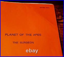 1974 PLANET OF THE APES Roddy McDowall Orig TV PRODUCTION SCRIPT THE SURGEON