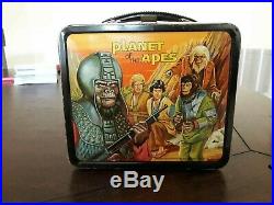 1974 PLANET OF THE APES TV SHOW Metal Aladdin Lunch Box with Thermos POTA
