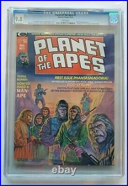 1974 Planet Of The Apes #1 Cgc Graded Marvel Comic Book 9.8 White Pages
