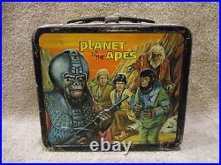 1974 Planet Of The Apes Metal Lunchbox No Thermos -Considerable Wear -SEE PICS