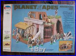 1974 Planet of the Apes Adventure Set UNPUNCHED Amsco Ape Headquarters Spaceship