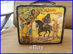 1974 Vintage Planet Of The Apes Metal Lunchbox, Great Addition, with Thermos