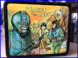 1974 Vintage Planet Of The Apes Metal Lunchbox With Thermos