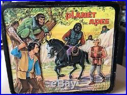 1974 Vintage Planet Of The Apes Metal Lunchbox With Thermos