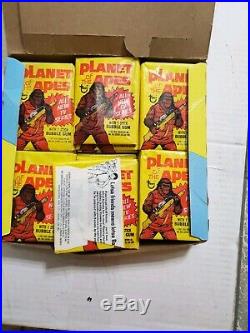 1975 Topps Planet of the Apes Full Wax Box 36 Packs Nice! Very Rare set-complete