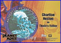 2001 Topps Planet of the Apes Charlton Heston as Thade's Father Auto/Autograph