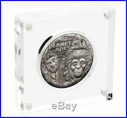 2018 PLANET OF THE APES 2oz ANTIQUE Silver Coin