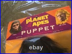 3 Vintage Planet of the apes lot toys plush puppet