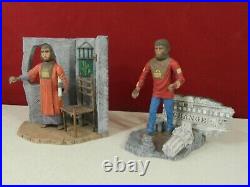 4 1970's Addar Professional Built Planet of the Apes Models