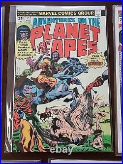 5 Book Lot Adventures on the Planet of the Apes #1, 2, 3, 4, 5 (1975) Marvel NM