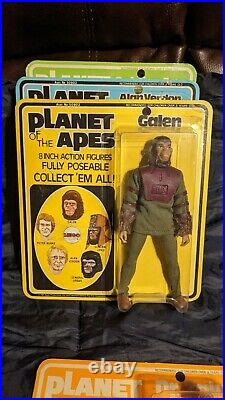 6 Mego 1967 Planet Of The Apes Action Figure Soldier Zira Dr Zaius Galen Verdon
