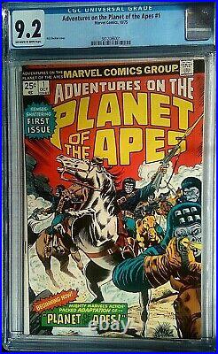 ADVENTURES ON PLANET OF THE APES #1 CGC 9.4 OW-W. 1975 Buckler, 1st comic app