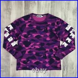 A bathing ape Planet of the Apes Soldier Target Shirt Size M Purple Camo G15863