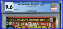 Adventures On The Planet Of The Apes 1 (oct 1975) Marvel Cgc 9.6 Nm+ White Pages