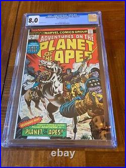 Adventures on Planet of the Apes 1 CGC 8.0 White (1st Issue- 1975) #001 + extra