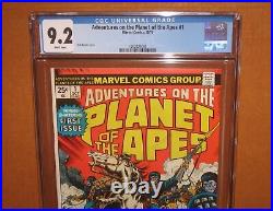 Adventures on the Planet of the Apes #1 CGC 9.2 WHITE pgs & NM+ Rod Serling HC