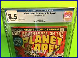 Adventures on the Planet of the Apes #1 (Oct 1975, Marvel) CGC 8.5 White Pages
