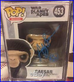 Andy Serkis signed Autographed Funko Pop Star Caesar Planet Of The Apes War Rise