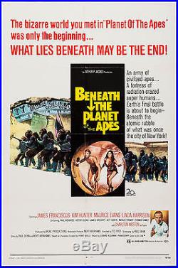 BENEATH THE PLANET OF THE APES original 1970 one sheet movie poster