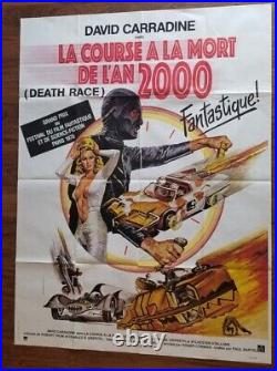 BIG! Vintage DEATH RACE 2000 Original French Language Grande Poster 47X63