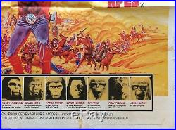 Battle For The Planet Of The Apes 1973 Original British Movie Quad Poster
