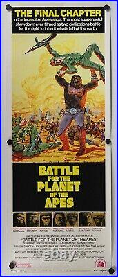 Battle for the Planet of the Apes 1973 Original Insert Movie Poster 14 x 36