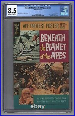 Beneath the Planet of the Apes 1st App Complete with Poster 1970 Gold Key CGC 8.5