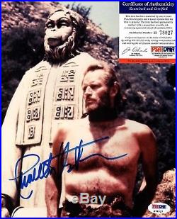 CHARLTON HESTON Signed 8x10 photo Planet Of The Apes PSA/DNA #H78927