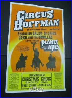 ^ CIRCUS HOFFMAN Planet of the Apes circus Poster-Wildest Show on Earth 1974