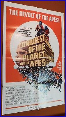 CONQUEST OF THE PLANET OF THE APES 1972 Sci-Fi ONE SHEET MOVIE POSTER