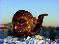 Caesar (Planet of the Apes) Briar Wood Portrait Tobacco Pipe Bust by Oguz Simsek