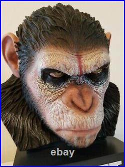 Caesar The Warrior Collection Bust + 50 Years of Planet Apes 9-Movie Blu-ray 4K