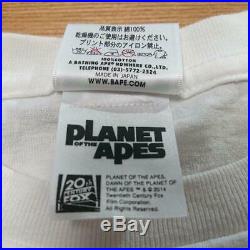 Collaboration bape Ap x Planet of the Apes T-shirt White Men's M from Japan