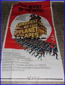Conquest Of The Planet Of The Apes- Very Rare Red Style B 3-sheet Movie Poster