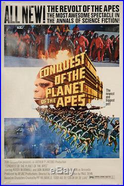Conquest of the Planet of the Apes 1972 Original Movie Poster Action Sci-Fi