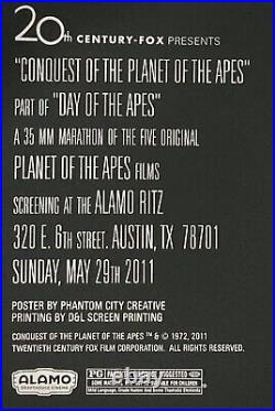 Conquest of the Planet of the Apes Screen Print Movie Poster Ltd Edition 2011