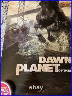 Dawn Of The Planet Of The Apes Cast Signed 24x36 Premiere Poster WithCOA